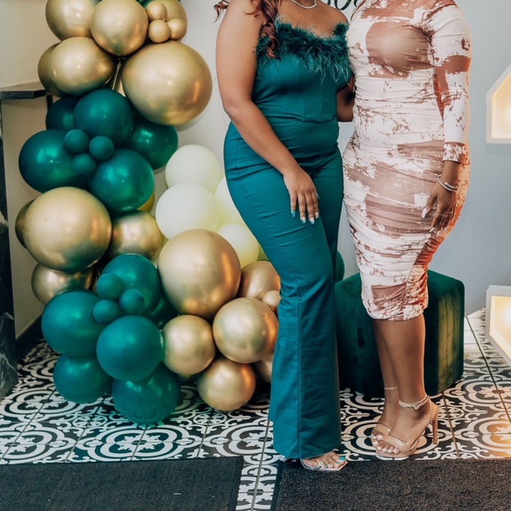Club L London Teal Jumpsuit